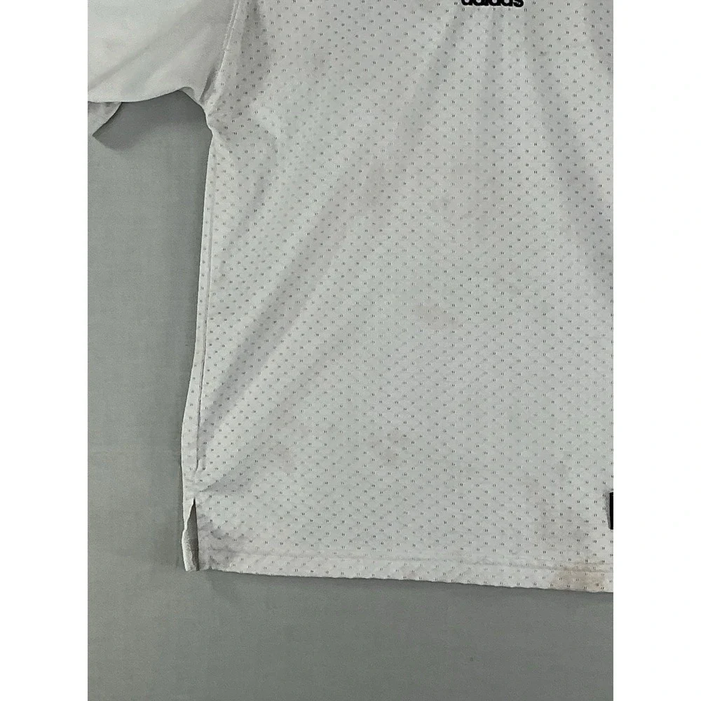 Adidas Youth Soccer Jersey White Short Sleeve Climacool Size M (10–12)